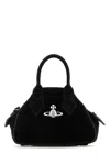 Vivienne Westwood Black Suede Mini Yasmine Handbag In Black