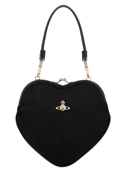 Vivienne Westwood Belle Heart Frame Shoulder Bag Chain In Black