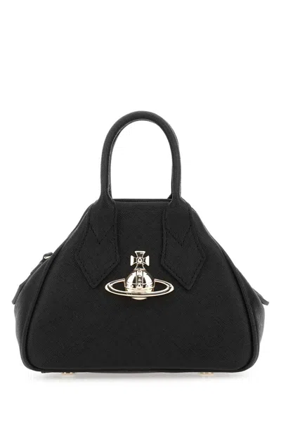 Vivienne Westwood Yasmin Orb Plaque Mini Shoulder Bag In Black
