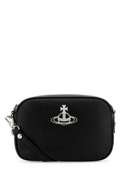 Vivienne Westwood Black Synthetic Leather Anna Crossbody Bag