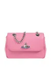 Vivienne Westwood Small Leather Shoulder Bag W/chain In Pink