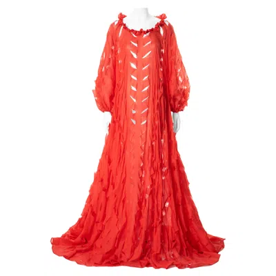 Pre-owned Vivienne Westwood Hand-cut Red Cotton Circle-cut Dress, Ss 1991