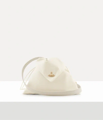 Vivienne Westwood Harlequin Evening Bag Viscose Cream In White