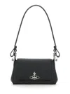 Vivienne Westwood Hazel Black Handbag With Front Orb Logo In Faux Leather Woman In Black