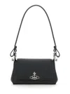Vivienne Westwood Hazel Black Handbag With Front Orb Logo In Faux Leather Woman In Multicolor