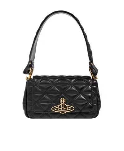 Vivienne Westwood Hazel Leather Tote Bag In Black