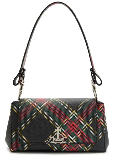 Vivienne Westwood Hazel Medium Checked Leather Shoulder Bag In Multi