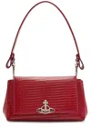 Vivienne Westwood Hazel Medium Crocodile-effect Leather Shoulder Bag In Red
