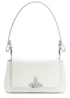 Vivienne Westwood Hazel Medium Crocodile-effect Leather Shoulder Bag In White