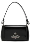 Vivienne Westwood Hazel Medium Glossed Leather Shoulder Bag In Black