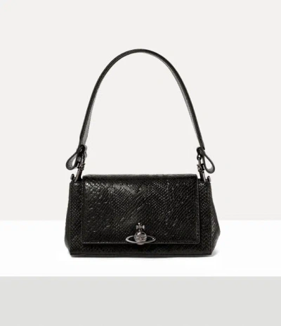Vivienne Westwood Hazel Medium Handbag Python-effect Emboss Black