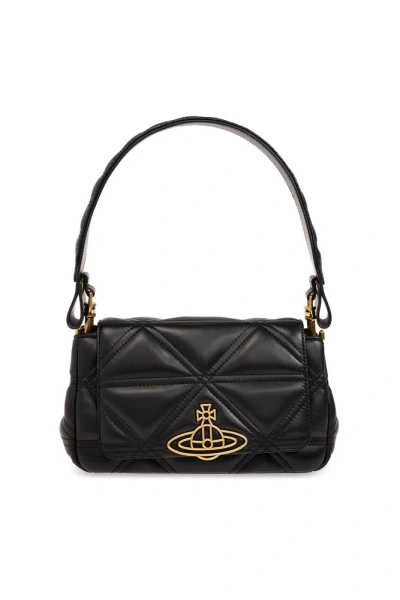 Vivienne Westwood Medium Hazel Shoulder Bag In Black