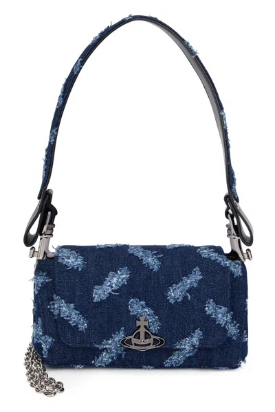 Vivienne Westwood Hazel Small Bag In Denim In Blue