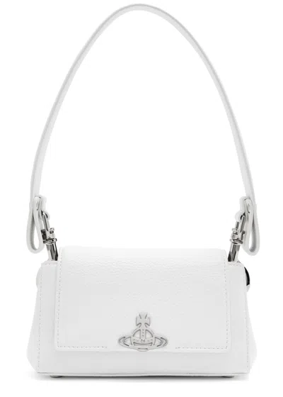 Vivienne Westwood Hazel Small Faux Leather Shoulder Bag In White