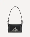 Vivienne Westwood Orb-embellished Patent Leather Shoulder Bag In Black