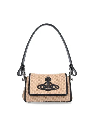 Vivienne Westwood Hazel Small Shoulder Bag In Sand