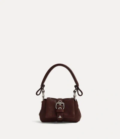 Vivienne Westwood Hazel Treasure Charm Handbag Supple Leather Chestnut In Brown