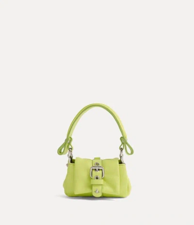 Vivienne Westwood Hazel Treasure Charm Handbag Supple Leather Lime-green