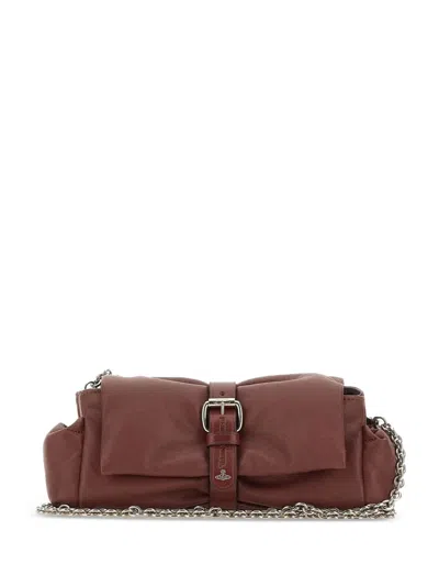 Vivienne Westwood Hazel Treasure Clutch Bag In Brown