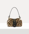 Vivienne Westwood Hazel Treasure Handbag Leopard Print Plush Leopard In Brown