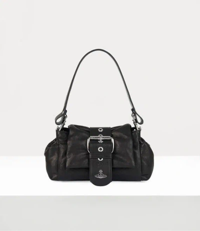 Vivienne Westwood Hazel Treasure Handbag Supple Leather Black