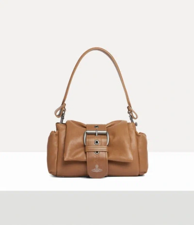 Vivienne Westwood Hazel Treasure Handbag Supple Leather Honey-dark-silver