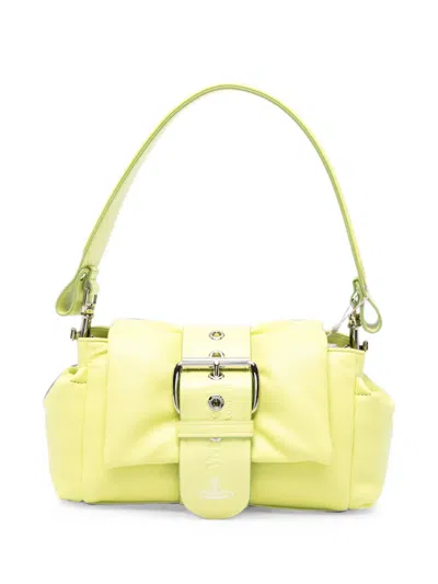 Vivienne Westwood Hazel Treasure Leather Shoulder Bag In Yellow