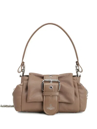 Vivienne Westwood Hazel Treasure Shoulder Bag In Brown