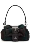 Vivienne Westwood Hazel Treasure Tweed Shoulder Bag In Green