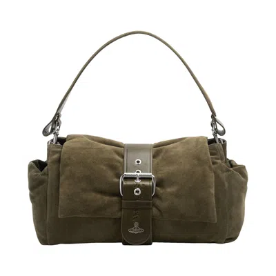 Pre-owned Vivienne Westwood Hazel Treasure Xl Handbag 'khaki' | Tan | Women's Size Onesize