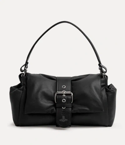 Vivienne Westwood Hazel Xl Treasure Handbag Supple Leather Black