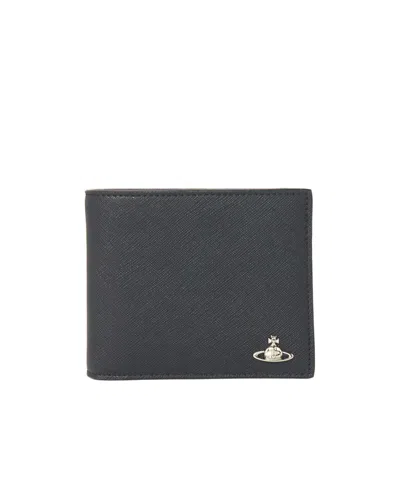 Vivienne Westwood Hbifold Wallet In Gray