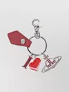 Vivienne Westwood Heart And Planet Keyrings In Pink