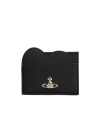 Vivienne Westwood Heart Card Holder Wallet In Black