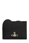 Vivienne Westwood Heart Card Holder Wallet In Black