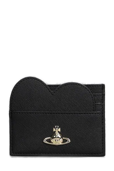 Vivienne Westwood Heart Card Holder In Black