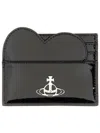 Vivienne Westwood Heart Card Holder In Black