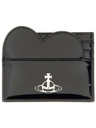 Vivienne Westwood Heart Card Holder In Black