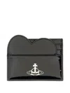Vivienne Westwood Heart Card Holder In Black