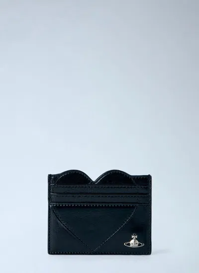 Vivienne Westwood Heart Card Holder In Black