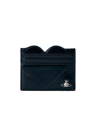 Vivienne Westwood Heart Card Holder In Black
