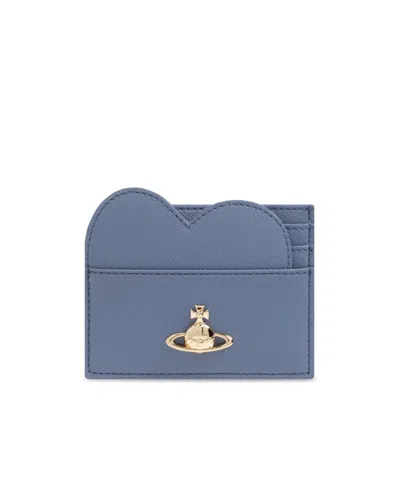Vivienne Westwood Heart Card Holder In Gray