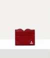Vivienne Westwood Heart Card Holder Mini Croc-embossed Red One Size Women