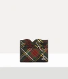 Vivienne Westwood Heart Card Holder Saffiano Printed Chelsea-tartan One Size Women