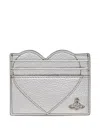 Vivienne Westwood Heart Card Holder In Metallic