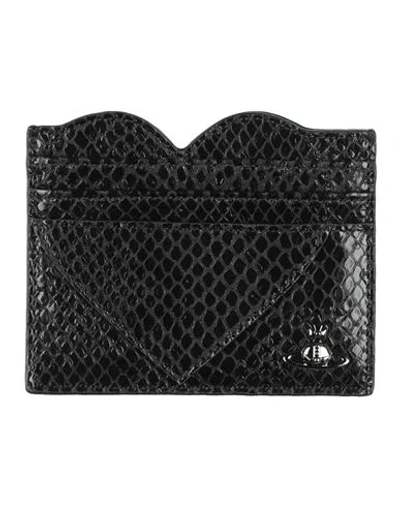 Vivienne Westwood Heart Card Holder Woman Cardholder Black Size - Leather
