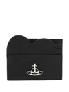 Vivienne Westwood Heart Card Holder Wallet In Black