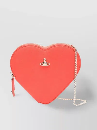 Vivienne Westwood Heart Chain Metal Shoulder Bag