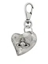 Vivienne Westwood Heart-charm Keyring In Silver