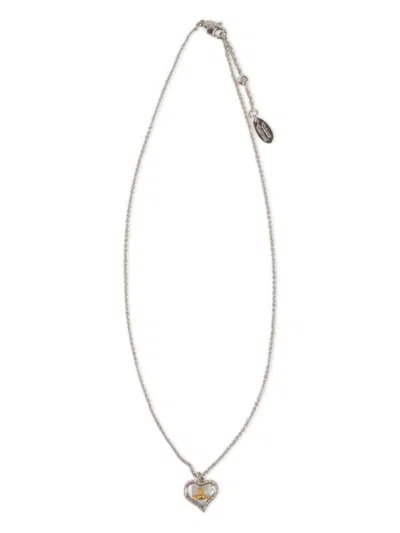 Vivienne Westwood Heart-charm Necklace In 银色